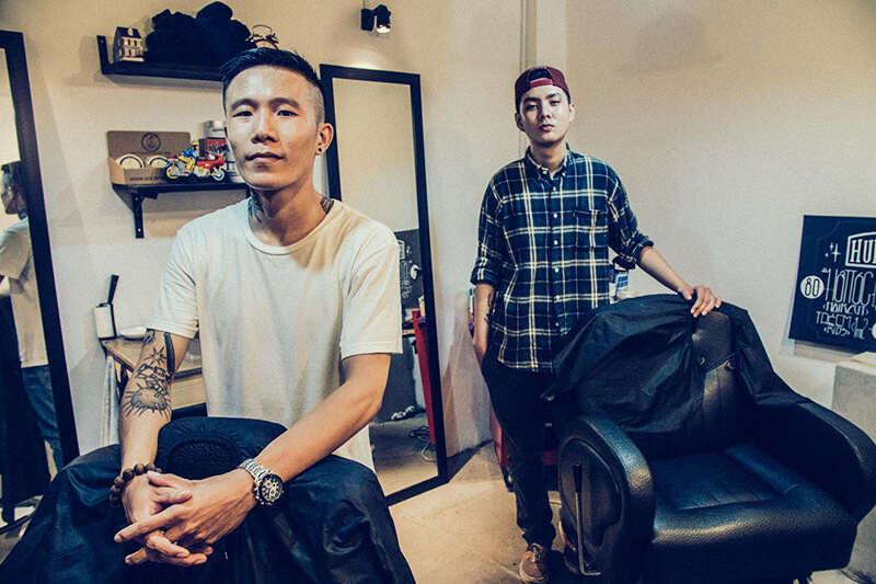 uốn tóc nam phồng - Hurricane Barber Shop