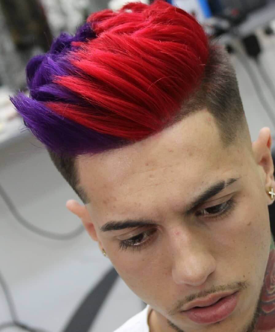 Kỹ thuật nhuộm màu tóc trên nền tóc có màu đỏ tím