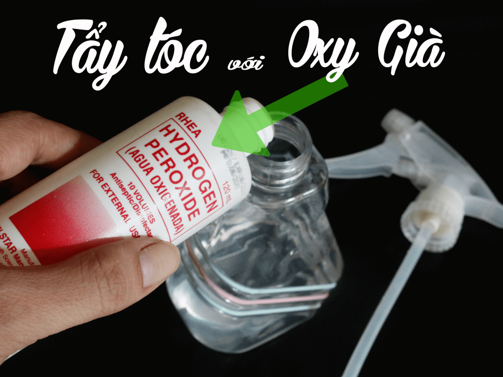 tẩy tóc với oxy già