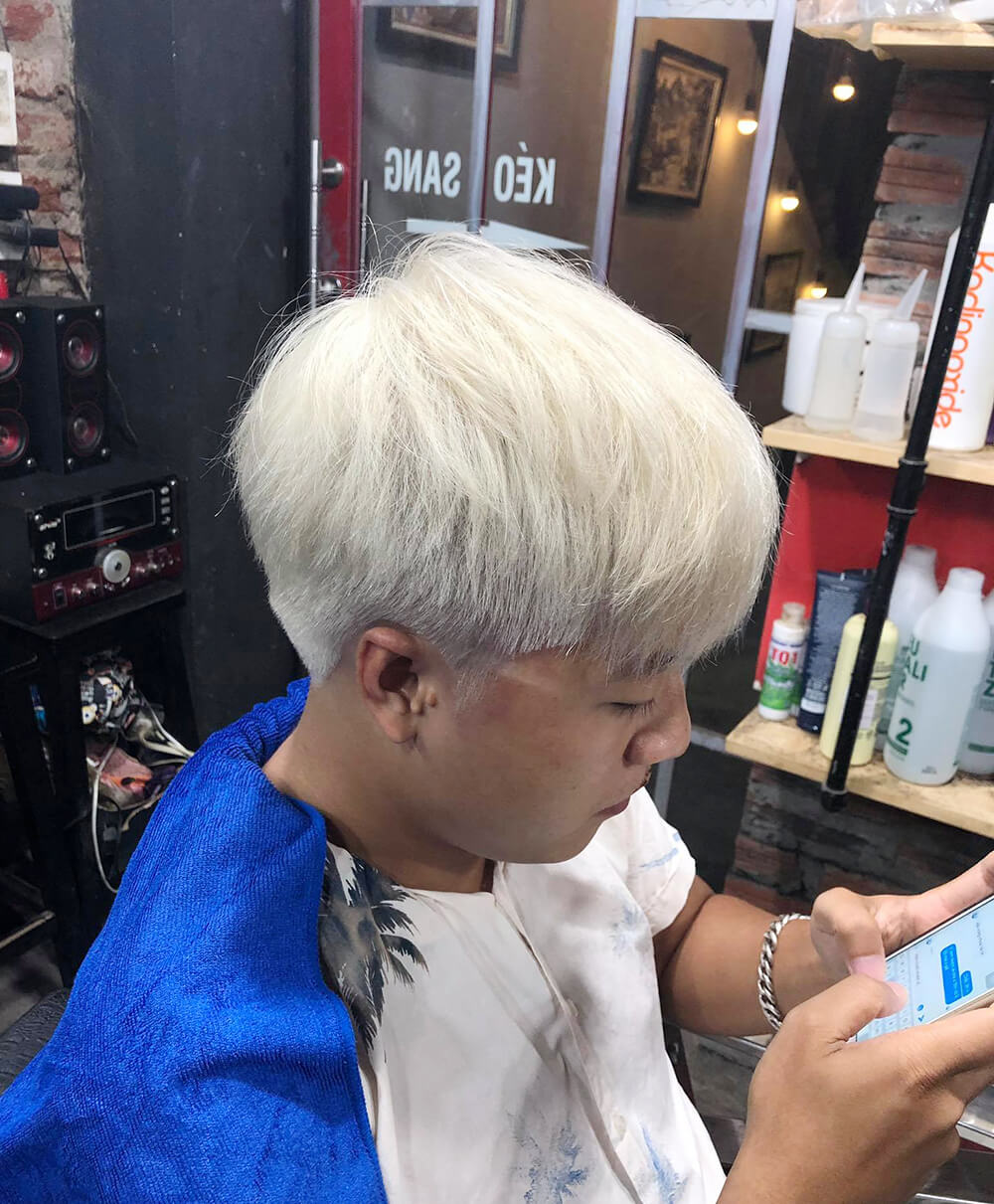 Tóc nam nhuộm màu bạch kim đẹp sành điệu như sao Hàn 2017  KienThucMoiNgay