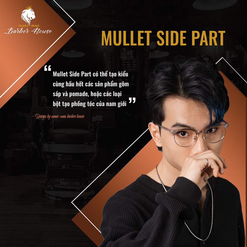 kiểu Mullet Side Part