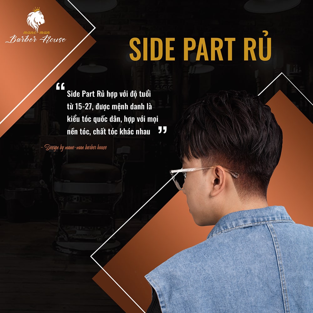 Tóc nam đẹp Side Part Rủ